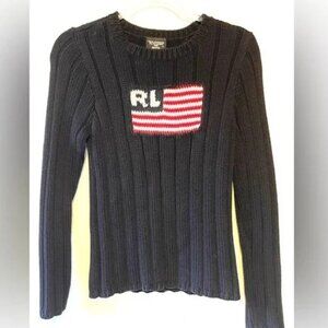 Vintage Polo RL Flag Sweater – 100% Cotton